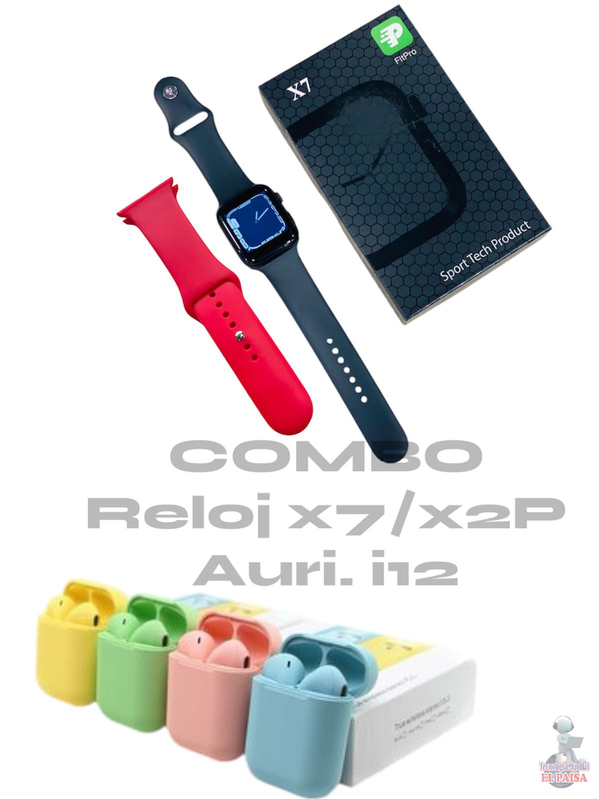 COMBO RELOJ X7/X2P + AURI. i12