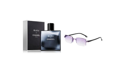 Bleu de channel + Hugo Boss + gafas