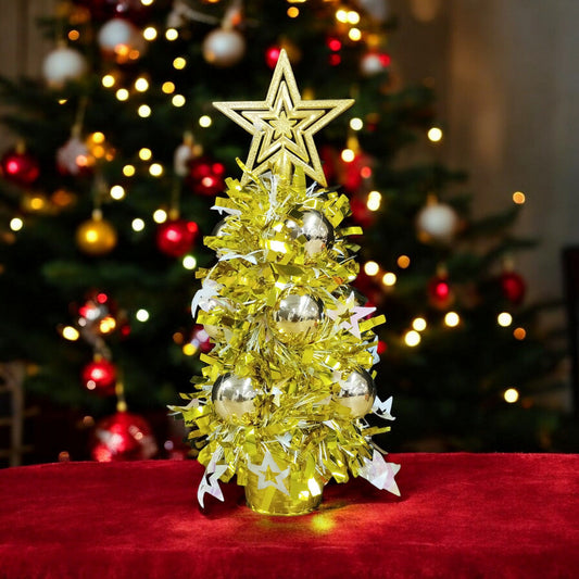 Mini Árbol De Navidad Dorado